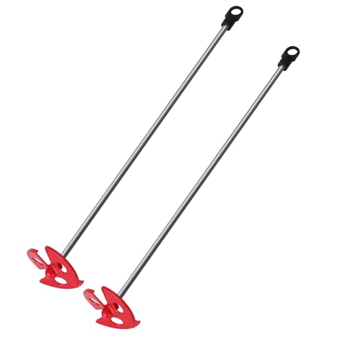 Paint, Epoxy Resin, Mud& Ceramic Glaze Mixer Paddle Blades - Power Drill Stirring Attachment - Mini Mixer Mixing Paddles 2 Pcs with Universal Shafts - Mix Cans, Buckets, Pails and Cups