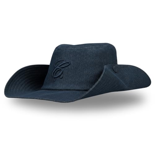 Trendy Cowboy Bucket Hat | Packable Cowgirl Western Hat | White Black & Denim | Floppy Beach or Sunhat for Women or Men | Rodeo & Cowgirl Outfit Accessory | Adjustable One Size Fits Most (Denim)