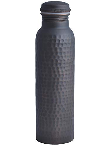 Staglife Copper Bottle for Drinking Water - Ayurveda Health Benefits to Increase Immunity - Pure Drinking Water - Leak Proof - Antique Black Matte Finish - (Large / 1 Litre / 34 ounce)