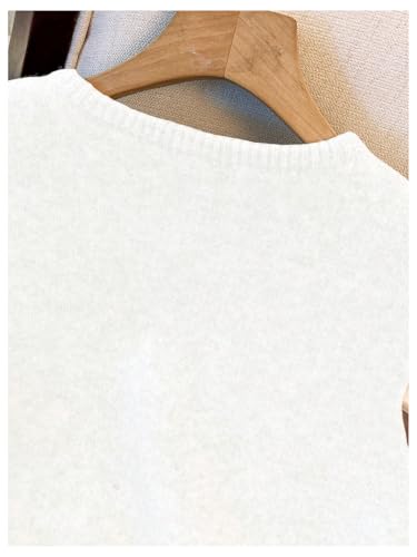 Image of RoseSeek Women's Button Down Sweater Vest Sleeveless Crewneck Knit Outerwear Old Money Knitwear