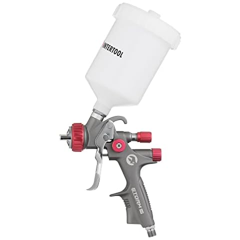 INTERTOOL LVLP Spray Gun, 1.3 mm Nozzle, Easy to Use & Clean, Car Paint Sprayer, and House DIY Painting, Primer, Clear & Top Coat, 600 cc Cup, PT08-0143 Cover