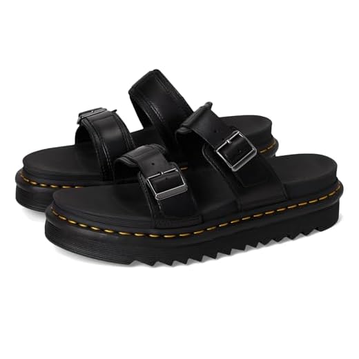 Dr. Martens Unisex-Adult Myles Sandal, Black Brando, Womens 8/Mens 7