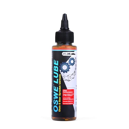 Image of Lube Bike Chain Lubricant 115ml | Long-Lasting Wet Chain Oil for All Weather & Terrain | Smooth, Silent Friction-less Bicycle Bike Chain Lube | Drip Squeeze Bottle
