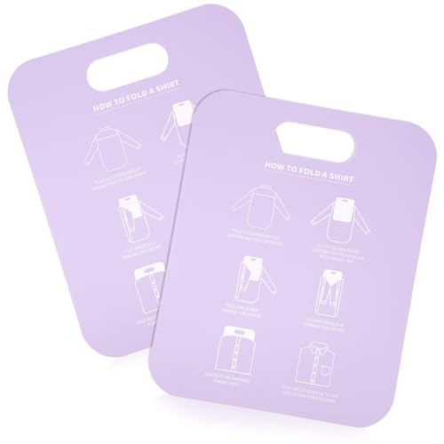 EXAOMBLE 2個 便利なシャツ折りたたみボード 衣類しわ防止 折り畳み簡単 軽量携帯可能 クローゼット整理用 家 旅行適用