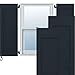 Ekena Millwork RW101FP15X69OBH Two Equal Flat Panel Exterior Wood Shutters, 15"W x 69"H, Starless Night Blue