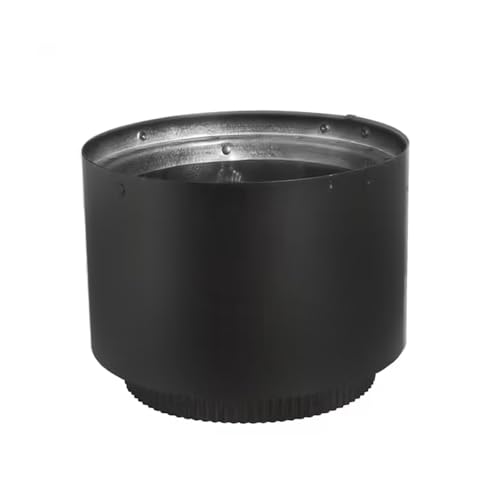 6 Inch Double Wall Stove Top Connecting Adapter for DVL 6DVL-AD Stove Collar Adapter Black