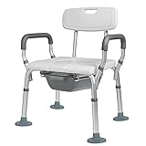 PAYRFV Raised Toilet Seat Riser with Handles Portable Potty for Adults, Bedside Commode Padded...