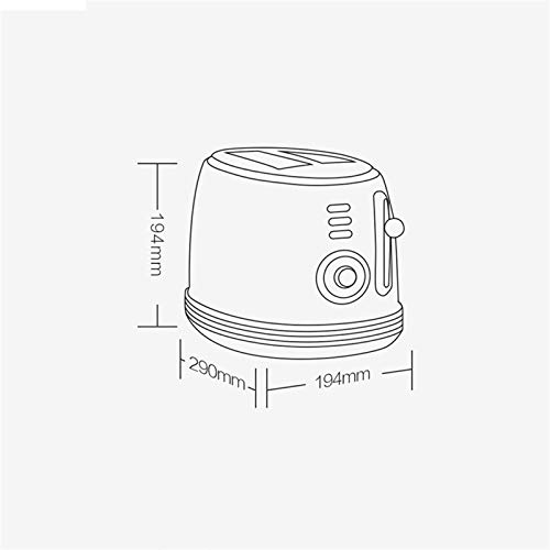 WGGTX Toaster Küchen-Retro-Toast-Maschine Alle Aluminiumlegierungskörper kaltes Licht führte schattenlosen Lampe Brot… – Bild 3