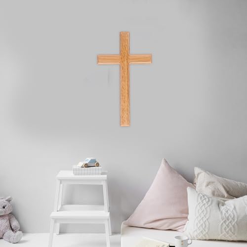 Cruz Religiosa de Madera SHINEOFI de 30 Cm para Pared 3