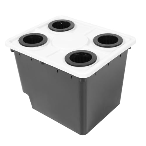 Abaodam Hydroponic Planting Basket for Soilless Cultivation Black 4-hole Plastic Growth Bucket for Greenhouse Vegetables and Fruits Efficient Garden Supplies for Indoor and Outdoor Use