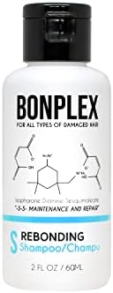 BONPLEX Rebonding Shampoo For All Hair Types | Damage and Dry Hair | Cystamine Dimaleate | Reconnect Damaged Broken Disulfide Bonds | Hair Restore and Bonding Repair Shampoo 2 oz