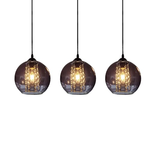 Modern K9 Kristall Leuchte Pendelleuchte Esstischleuchte Retro Glas Globo...