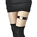 Luyismer Gothic Thigh Garter Heart Lace Ruched Leg Garter Adjustable Accessory Thigh Chain Comfortable Fashion Legwear