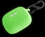 Geiomoo Funda de Silicona Compatible con JBL Tune 130NC TWS, Estuche Protectora con Mosquetón (Luminoso Verde)