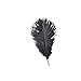 Weddecor Lot de 10 plumes d'autruche naturelles noires de 35 à 40 cm de long pour mariage, maison, décoration, costumes, décoration, art et artisanat, fêtes