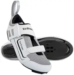 Sapatos de ciclismo Tommaso Veloce II - Pedale com estilo - Sapatos Peloton, triatlo, bicicleta de estrada, ciclismo, indoor, homens, mulheres, compatível com travas Look Delta SPD SPD-SL, branco