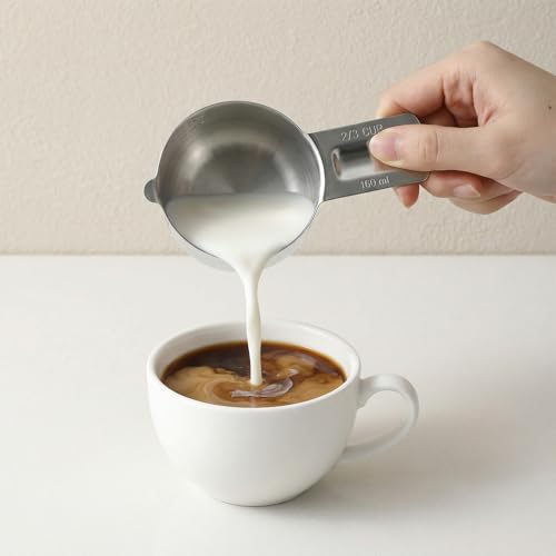 Vaso medidor 160 ml de acero inoxidable miniatura 7