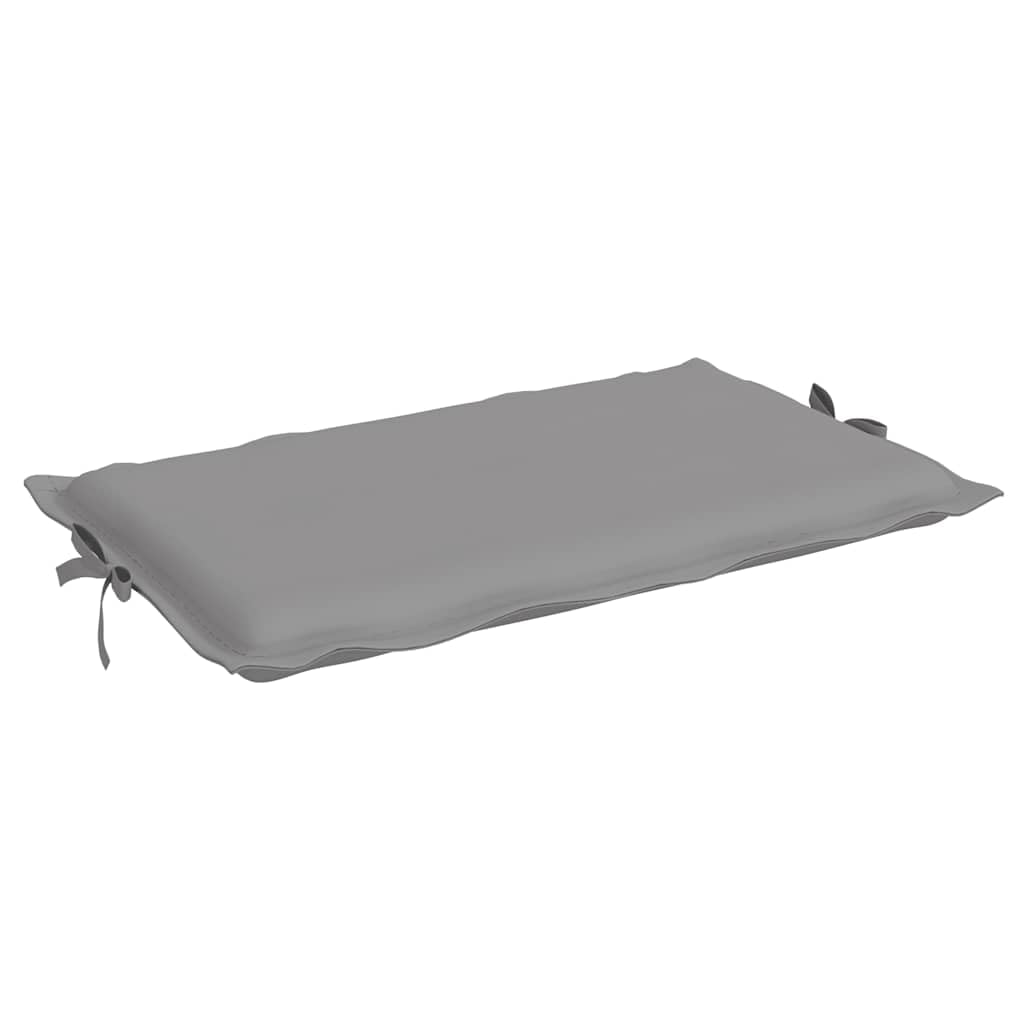 Cuscino per Lettino Prendisole Grigio 186x58x4 cm | Imbottitura soffice con laccetti antiscivolo e fascia elastica, ideale per giardino, terrazzo e soggiorno.