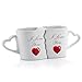 Imagen de Out of the blue Juego de 2 tazas de cerámica con texto I love you