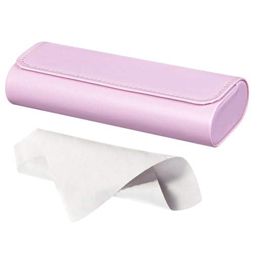 Image of RayLove Hard Shell Glasses Case, Lightweight Leather Eyeglass Case, Travel-Friendly Sunglasses Protector for Men & Women