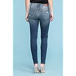 Judy-Blue-Womens-Buffalo-Plaid-Patch-Skinny-Jeans-Style-8268