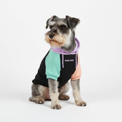 Spark Paws Hunde-Kapuzenpullover – Premium-Qualität, butterweich, hervorragender Komfort und Passform, beruhigende Fleece-Innenseite, geeignet für alle Rassen - Cyber Punk - M
