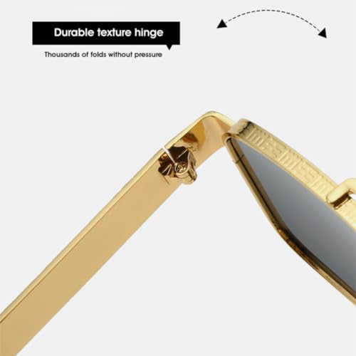 Lunettes de soleil carrées de luxe avec monture ciselée élégante