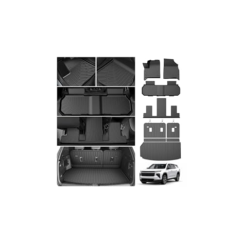 Cartist Floor Mats for Chevy Traverse/GMC Acadia 2024-2026 (Only for 7 Seats) & Buick Enclave 2025-2026 All Weather Cargo Liner for Traverse Accessories Heavy Duty Car Mats Car Accessories