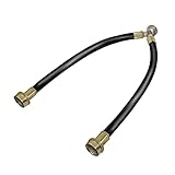 “Y” Mixer Hose, Mix Hot and Cold Water, 1ft Washer Braided Rubber Inlet Hose ¾” with Brass Couplings