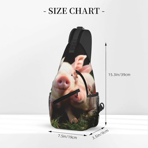 Bolso cruzado tipo sling para hombre y mujer negro miniatura 3