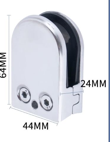 Soporte de vidrio anticaídas con pinzas ajustables de acero inoxidable 3