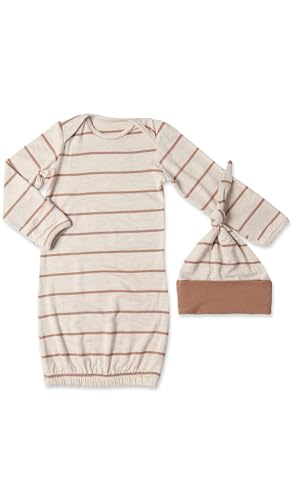 Baby Grey 2 Piece Gown and Hat Set