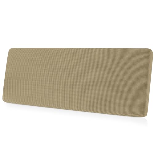 Image of CHUN YI Stretch Couch Cushion Cover Suitable for 3 Settee, Sofa Seat Slipcover with Spandex Jacquard Fabric(Large,Sand)