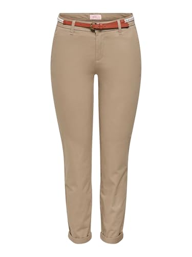 Chino de algodón ONLY con cinturón ideal para la oficina y el fin de semana