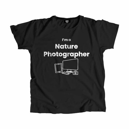 T-shirt Nature Photographer noir vêtement confortable de voyage pour photographe