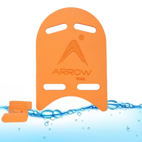Image of Arrowmax Kick Board for Swimming Sports Swimming Floats for Adults-Kids Kickboard Swimming for Beginners Training Swimming Floaters for Adults, Swimming Float Pad with All Holding Angles (Orange)