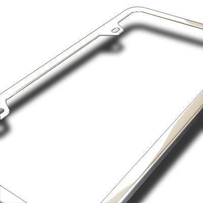Carbeyondstore Slim Polished Stainless Steel 2 Holes License Plate Frame #TOP2