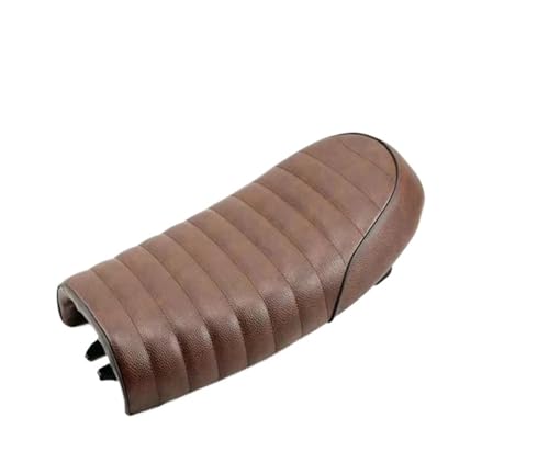 Selle CG125 vintage en cuir marron et éponge haute densité pour moto