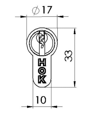 HOK Kilitleri Euro Cylinder Lock (31/31 (62mm)), Chrome - Image 3