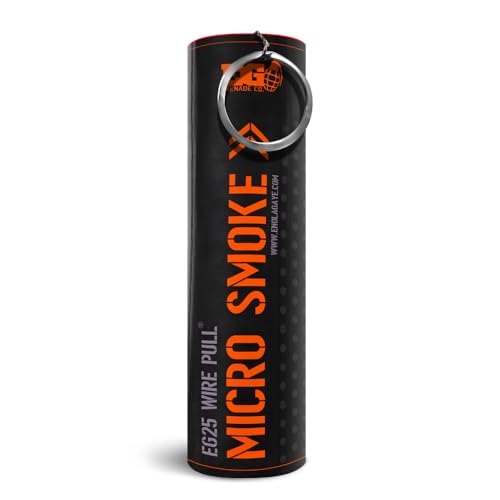 Enola Gaye EG25 Micro Smoke Grenade Wire Pull® Perfect for Weddings | Gender Reveal | Paintball | Football | Photography | Special Effects (Orange)