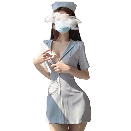 [Tosenk] 看護婦 コスプレ セクシー ナース エロ 過激 エッチ な えろい 誘惑 可愛い コスチューム レディース 白衣の天使 衣装 セクシー ランジェリー ベビードール 制服 女装 人気 用 コスプレ - 画像1