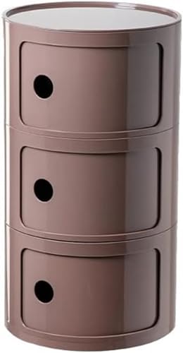 Unidad de almacenamiento redonda de plástico totalmente montada, contenedor versátil para dormitorio, baño, sala de estar y cocina, solución ideal para rollo de papel higiénico y estante esquinero