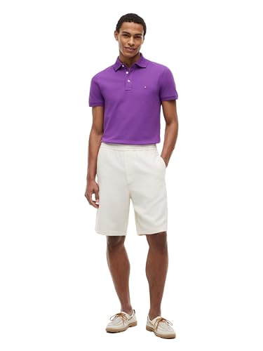 Image of Tommy Hilfiger Men's Short Sleeve Polo Shirts in Slim Fit with Stretch and Organic Pique Cotton