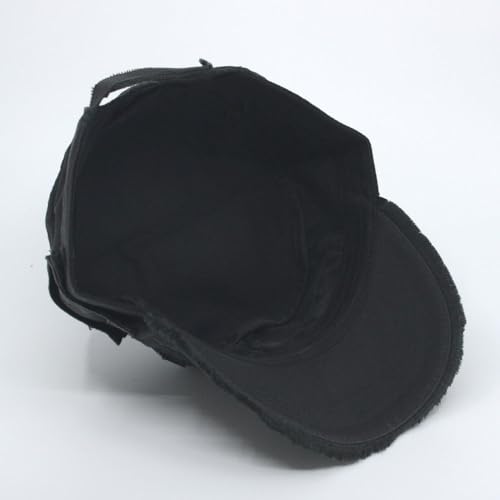 Image of The Vintage Year Washed Cotton Distressed Cadet Hat - Tactical Military Baseball Cap for Men & Women, Outdoor Casual Wear