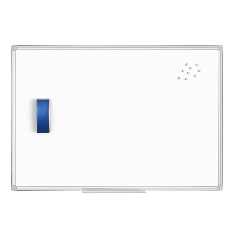 WONDAY - Pizarra blanca magnética 90 x 120 cm con soporte para rotuladores