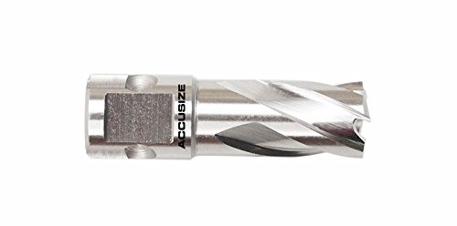 Accusize Industrial Tools 11/16'' Cutting Diameter with 1'' Cutting Depth, H.S.S. Annular Cutter with Nitto One Touch Shank, CBN Ground, 1190-2017