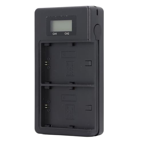 LP-E6/LP-E6NH バッテリー充電器、USB Type C 充電ポート付きデュアルスロット急速充電器、5DSR、5DS、5D Mark III、II、6D、7D Mark II、7D、80D、70D、60D、60Da 用