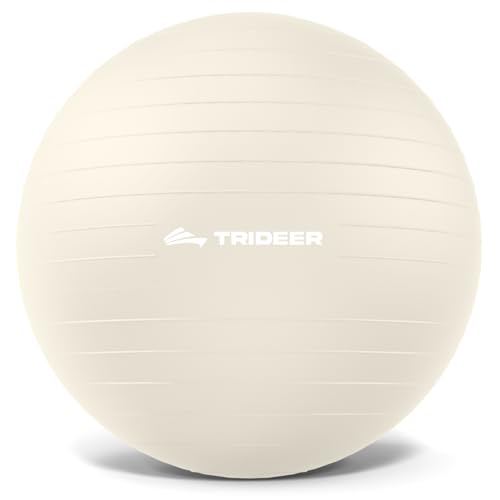 Image of Trideer Yoga Ball for Exercise, Pilates, Core & Balance Training, Stability Ball for Pregnancy & Birthing Prep, Physical Therapy, Daily Stretching, Office Chair for Active Sitting, Quick Pump Included