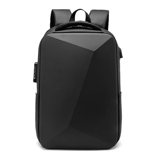 XINYASEE Sac à dos professionnel pour ordinateur portable, sac à dos étanche pour ordinateur portable de 15,6 pouces, sac à dos de voyage, coque EVA, sac à dos antivol amélioré Noir