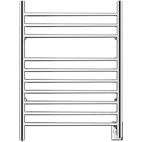 HEATGENE Towel Warmer Wall-Mounted Hardwired Heated Towel Rack Hot Towel Bar Mirror Polish Cover